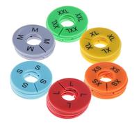 MUELODSIC 30pcs Plastic Wardrobe Dividers Clothes Closet Organizers Xs to Xxl Color Coded Hanger Separators for Home and Store Easy to Use Plastic Closet Sorting Tags