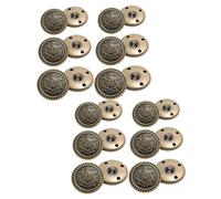 MUELODSIC 30pcs Retro Buttons Durable Decorative Replacement Buckles for Clothes Elegant Round Metal Sewing Buttons for Jeans Blouses DIY Crafting Resistant Vintage Style