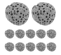 MUELODSIC 33pcs Natural Volcanic Stone Rocks for Aquarium Filtration and Decoration, 10mm Gunmetal Gray Lava Stones for Fish Tank Water Purification and Aquascaping