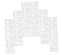 MUELODSIC 36pcs Reusable Pet Alphabet and Number Stencils DIY Painting Templates for Crafts Smooth Surface Chalkboard Stencils for Wall Scrapbooking and Stationery Decoration