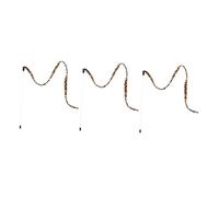 MUELODSIC 3Pcs Cat Teaser Stick with Bell and Leopard Ribbon for Indoor Cats Interactive Pet for Kitten Exercise and Play Bite-resistant Long Wand