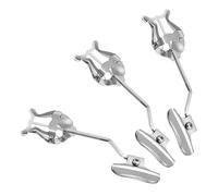 MUELODSIC 3Pcs Metal Trumpet and Trombone Clamp-On Sheet Music Holder Clips for Marching Band Performance and Practice