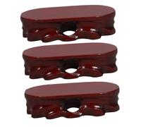 MUELODSIC 3pcs Oval Wood Display Base Stable Wooden Stand for Statues Carvings Bonsai Teapot Holder Desktop Ornament for Home Office Cafe Decoration