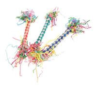 MUELODSIC 3pcs Parrot Cage Bird Colorful Woven Paper Chewing Foraging Plaything for Budgies and Caged Birds Pet Supplies Random Accessory Colors Random Color