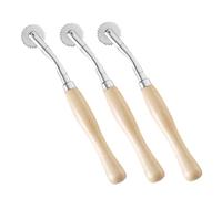 MUELODSIC 3pcs Professional Cloth Spacing Wheels Sewing Tracing Markers with Wooden Handle Alloy for Hand Sewing Craft