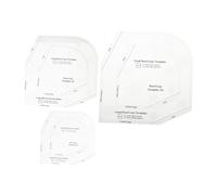 MUELODSIC 3pcs Professional Sewing Template Acrylic Quilting Rulers for Bowl Mats DIY Patchwork Wear-Resistant Templates for Tailors and Embroidery Enthusiasts
