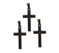 MUELODSIC 3pcs Simple Cross Pendants for Necklaces Hanging Ornaments Buckle for Easy Jewelry Making for Halloween and Everyday Use