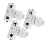 MUELODSIC 3pcs White Momentary Push Button Switch Self-reset Control Button for Lamps and Appliances Compact Portable DIY Electrical Light Press
