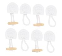 MUELODSIC 4 Pairs Retro Wood Toggle Buttons for Coat Fastener Durable Horn Style DIY Clothing Buttons for Windbreakers Collars Bags and Sewing Craft Embellishments
