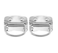 MUELODSIC 4 Pcs Stainless Steel Toolbox Handles Folding Case Pull Handles Silver Shiny Resistant to Deformation Stable Characteristics for Tool Box