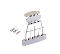 MUELODSIC 4 String Plated Adjustable Tailpiece String Jazz Archtop Bass Guitar Steel Zinc Alloy Replacement Part Easy Installation Guitar Bridge Accessory for Acoustic and Electric Models