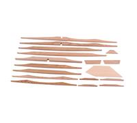 MUELODSIC 41-inch Dark Spruce Brace Wood Kit 17pcs Acoustic Guitar Luthier Diy Accessories Set for 41 Folk Guitar Repair and
