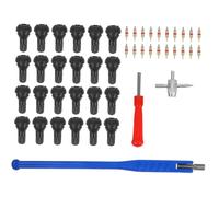 MUELODSIC 43pcs Tire Valve Stem Puller Valve Core Remover Tools for Car Tyre Maintenance and Removal Comfortable Grip