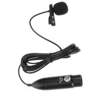 MUELODSIC 48v Xlr Three-pin Professional Condenser Lavalier Microphone with Collar Clip, 3-meter Cable, Reusable Micro Clip for Audio Recording, Podcasting, and Video Production