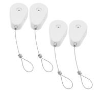 MUELODSIC 4Pcs 1M Retractable Anti-Theft Cable Lock Box with Double Lock Buckles, Telescopic Security Wire Tether for Remote Controls, Laptops, and Electronics Safety in Home and Retail Use