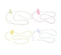 MUELODSIC 4pcs Adjustable Angel Wings Hamster Harness Comfortable Vest Style Pet Harness with Leash for Hamsters Squirrels Chinchillas and Rats Four Color Options for Outdoor Walks and Play