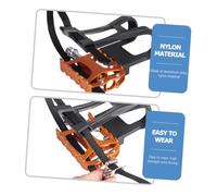 MUELODSIC 4pcs Adjustable Bike Pedal Straps for Sports Exercise Bikes Anti-slip Footrest Fixing Straps with Buckles Compatible with Stationary Pedals