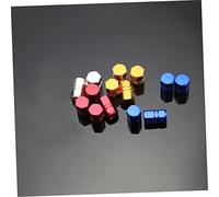 MUELODSIC 4PCS Blue Aluminum Alloy Tire Valve Caps for Cars Bikes Suvs Rust Skid Surface Durable Dust Covers Prevent Leakage and Dirt