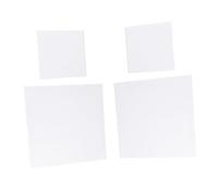 MUELODSIC 4pcs Cotton Oil Painting Canvas with Solid Wood Frame Water-Resistant Stretched Blank Canvas for Acrylic and Oil Painting Square Panels and Moistureproof for Artists and Beginners