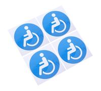 MUELODSIC 4pcs Disabled Wheelchair Decals Adhesive Accessibility Stickers for Cars Windows Doors Communicate Disability Access Signs for Parking and Mobility
