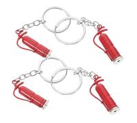 MUELODSIC 4pcs Fire Extinguisher Keychains Mini Firefighter Charms for Backpack Purse Decoration Schoolbag Keyring Pendant Gift for Firefighter Fans