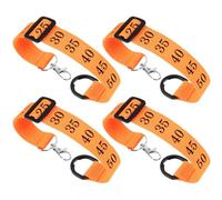 MUELODSIC 4pcs Football Referee Nylon Numbered Chain Clips Sliding Side Indicator Wristbands for Football Officials Referee Gear Set with Orange Bands for Match Use
