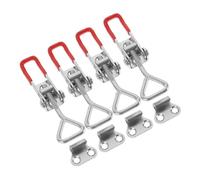 MUELODSIC 4Pcs Heavy Duty Adjustable Toggle Latch Clamps Toggle Pull Hasps for Industrial Equipment Toolbox and Smoke Door Quick Release and Sturdy Replacement