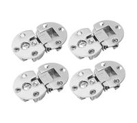 MUELODSIC 4pcs Hidden Hinge Kitchen Cabinet Hinge for Cabinet Doors Zinc Alloy Silver