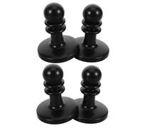 MUELODSIC 4pcs Insulated Tent Pole Tips Caps for Camping Black Plastic Protection Covers Secure Fit for Outdoor Shelter Poles Durable Safety Guards for Backpacking and Wilderness Use