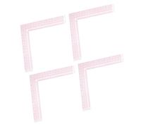 MUELODSIC 4pcs L Shape Sewing Ruler Set, Plastic L-angle Shape Rulers with Internal Scale, Resists Fading and Abrasion, 8.46 Inch Right Angle Measuring Tools for Garment Pattern Making