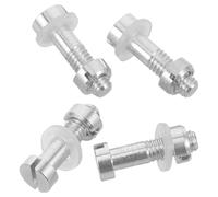 MUELODSIC 4Pcs M2.5X10.5 Aluminium Alloy Turntable Headshell Screws with Washers for Vinyl Record Player Cartridge Mounting - Phonograph DIY Screws for Record Player Repair and Accessories