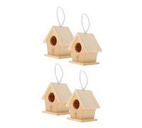 MUELODSIC 4pcs Mini Bird House Kits Hanging Outdoor Nesting Boxes for Hummingbirds and Sparrows Compact DIY Bird House Feeder for Garden Balcony Party Decor and Close Nature Observation