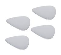 MUELODSIC 4pcs Mirror Finish Stainless Steel Guitar Picks Double-sided Bright Surface Electric Guitar Bass Ukulele Instrument Parts Sturdy Metal Plectrums for Musicians