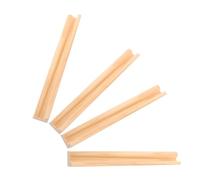 MUELODSIC 4pcs Natural Wood Domino Trays Smooth DIY Accessories for Board Games and Alphabet Learning Elegant Wooden Letter Bases for Organized Game Play