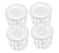 MUELODSIC 4pcs Plastic Bird Nest Pan for Canary Finch Parrot Breeding Cage Accessories with Nesting Material Organizer for Comfortable Bird Breeding and Storage