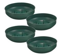 MUELODSIC 4pcs Round Plastic Flower Mud Holder Tray Suction Cups for Fresh Flowers Keeps Floral Arrangements Hydrated for Wedding Scene and Party Decorations