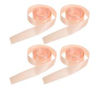 MUELODSIC 4pcs Satin Ballet Shoe Ribbons for Women and 2.1 Yard Reusable Pointe Shoe Straps Ballet Dance Accessories for Stage Performance in Pink