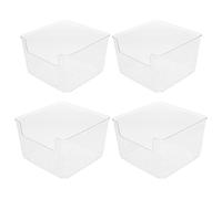 MUELODSIC 4pcs Small Hamster Sand Bath Box Plastic Bathroom Digging Container for Gerbil Lemming Mice Toilet Tray for Small Pets