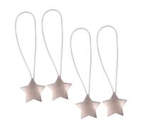 MUELODSIC 4pcs Star Shaped Magnetic Curtain Tiebacks Metal Holdbacks No Drill Decorative Window Drapery Accessories for Sheer Blackout Curtains in Home Office Bedroom