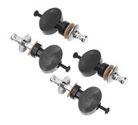 MUELODSIC 4pcs Ukulele String Tuning Pegs Black Durable Machine Heads Tuner Knobs Replacement for Ukulele Guitar Parts Essential for Precise String Tuning