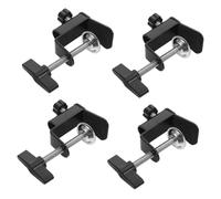 MUELODSIC 4pcs Universal C-clamp Desk Holder 360-degree Rotation, Sturdy Plastic and Iron Construction, Prevents Slippage, for Camera and Microphone Use in Study Areas and Reading