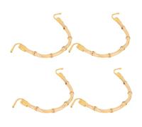 MUELODSIC 4pcs Vintage Teapot Handles Bamboo Replacement Handwoven Kettle Handle for Ceramic Teapots and Handbags Easy to Install Heat Resistant Extend Kettle Life