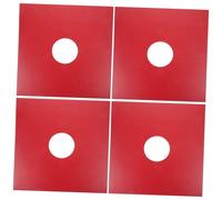 MUELODSIC 4pcs Vinyl Record Outer Sleeves Red Kraft Paper Album Protective Covers Lightweight Protectors for Gatefold Storage and Display