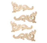 MUELODSIC 4pcs Wooden Decorative Flower Shape Slices for DIY Crafts Durable Natural Wood Chips for Room and Party Decoration Creative Handcrafts for Birthday and Christmas