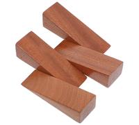 MUELODSIC 4pcs Wooden Door Stopper Wedges Non-Slip Triangle Shape Door Draft Stopper with Anti-Slip Base for Home Office Use No Drill Installation for Bedrooms Living Rooms Kitchens