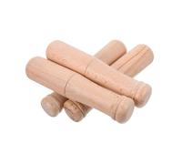 MUELODSIC 4pcs Wooden Grinding Rods with Large Polished Head Multi Use Pestle for Garlic Crushing Spice Grinding and Fruit Juicing Handheld Kitchen Tool for Efficient Food Mashing and Easy