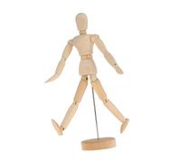 MUELODSIC 4pcs Wooden Movable Joint Puppet Ornaments Set, 4.5inch, 5.5inch and 8inch Figures for Artist Sketch Models, Wooden Doll Adornments and Crafts Decoration for Drawing and Art