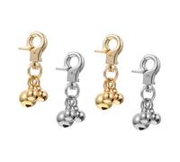 MUELODSIC 4Pcs Zinc Alloy Pet Collar Bells for Cats Dogs Decorative Keychain Charms with Jingle Sound Pendant Accessories for Collar and Home Decoration