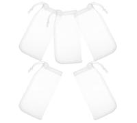 MUELODSIC 5 Pcs Aquarium Filter Media Drawstring Bags 180 Micron Nylon Fine Mesh Filter Bags for Fish Tank Water Filtration for Aquarium Pump Accessories