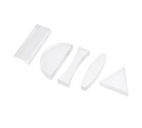 MUELODSIC 5 Pcs Physics Optical Lens Acrylic Convex and Concave Lenses for Teaching Light Refraction and Convergence Experiments in Science Lab